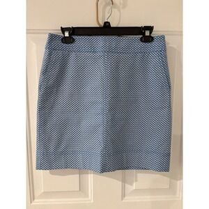 Talbots Sailboat Print Skirt‎ Casual Lined Summer Size 6P